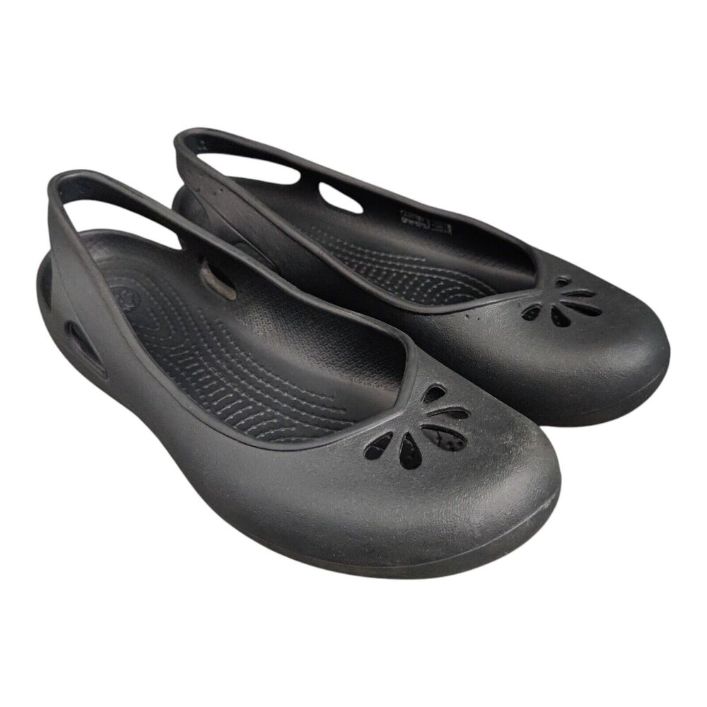 Crocs Shoes Womens Size 7 Taylor Slingback Slip On Flat Black